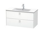 Duravit Brioso Waschtischunterschrank BR410301018 1020x553 mm Weiß Matt, 2 Auszüge, Griff Chrom