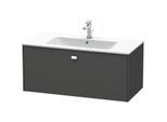 Duravit Brioso Waschtischunterbau BR400301049 1020x479mm, Graphit Matt, 1 Auszug, Griff Chrom