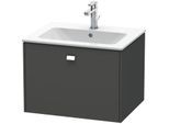 Duravit Brioso Waschtischunterbau BR400101049 620x479mm, Graphit Matt, 1 Auszug, Griff Chrom