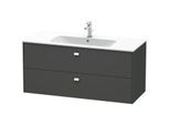 Duravit Brioso Waschtischunterbau BR410401049 1220x553 mm Graphit Matt, 2 Auszüge, Griff Chrom