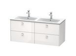 Duravit Brioso Waschtischunterschrank BR410601022 1290x553 mm Weiß Hochglanz, 4 Auszüge, Griff Chrom