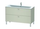 Duravit Brioso Waschtischunterbau BR440401091 1220x479mm, Taupe, 2 Auszüge, Griff Chrom