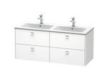 Duravit Brioso Waschtischunterbau BR410601018 1290x553 mm Weiß Matt, 4 Auszüge, Griff Chrom