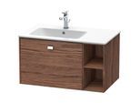 Duravit Brioso Waschtischunterbau BR401201021 820x479mm, Nussbaum Dunkel/Chrom, Regal links