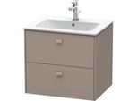 Duravit Brioso Waschtischunterbau BR410104343 620x553 mm, Basalt Matt, 2 Auszüge
