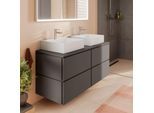 hansgrohe Xilesa E Waschtischunterschrank 54305760 1375x550mm, 4 Schubkästen, ohne PushOpen, schiefergrau matt