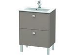 Duravit Brioso Waschtischunterbau BR440601043 620x389mm, Basalt Matt, 2 Auszüge, Griff Chrom