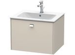 Duravit Brioso Waschtischunterbau BR400101091 620x442mm, Taupe Matt, 1 Auszug, Griff Chrom