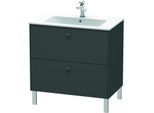 Duravit Brioso Waschtischunterbau BR440204949 820x479mm, Graphit Matt, 2 Auszüge