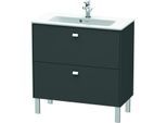 Duravit Brioso Waschtischunterbau BR440701049 820x389mm, Grapit Matt, 2 Auszüge, Griff Chrom