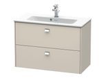 Duravit Brioso Waschtischunterbau BR411101091 Compact 820x553 Taupe, 2 Ausz., Griff Chrom