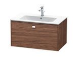 Duravit Brioso Waschtischunterbau BR400201021 820x479mm, Nussbaum Dunkel/Chrom, 1 Auszug