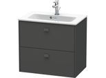 Duravit Brioso Waschtischunterbau BR411004949 Compact 620x553 mm, Graphit Matt, 2 Auszüge