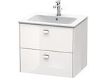 Duravit Brioso Waschtischunterschrank BR410101022 620x553 mm, Weiß Hochglanz, 2 Auszüge, Griff Chrom