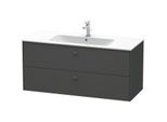 Duravit Brioso Waschtischunterbau BR410404949 1220x553 mm, Graphit Matt, 2 Auszüge