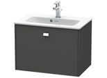 Duravit Brioso Waschtischunterbau BR401001049 620x389mm, Graphit Matt, 1 Auszug, Griff Chrom