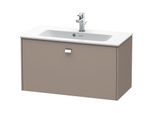 Duravit Brioso Waschtischunterbau BR401101043 820x389mm, Basalt Matt, 1 Auszug, Griff Chrom