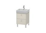 Duravit Brioso Waschtischunterbau BR443201091 484x459mm, Taupe, 2 Auszüge, Griff Chrom