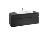 Villeroy & Boch Legato Waschtischunterschrank B69900PD 140x55x50cm, Black Matt Lacquer