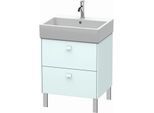 Duravit Brioso Waschtischunterbau BR443300909 584x459mm, Lichtblau Matt, 2 Auszüge