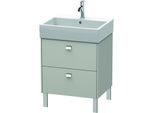 Duravit Brioso Waschtischunterbau BR443301007 584x459mm, Betongrau Matt, 2 Auszüge, Griff Chrom