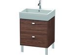 Duravit Brioso Waschtischunterbau BR443301021 584x459mm, Nussbaum Dunkel/Chrom, 2 Auszüge
