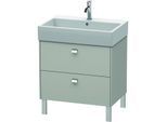 Duravit Brioso Waschtischunterbau BR443401007 684x459mm, Betongrau Matt, 2 Auszüge, Griff Chrom