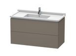 Duravit L-Cube Waschtisch-Unterschrank LC626609090 102 x 46,9 cm, flannel grey seidenmatt, 2 Schubkästen, wandhängend