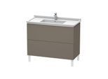 Duravit L-Cube Waschtisch-Unterschrank LC661009090 102 x 46,9 cm, flannel grey seidenmatt, 2 Auszüge, stehend