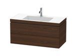 Duravit L-Cube Waschtisch-Unterschrank LC6928O6969 100 x 48 cm, 1 Hahnloch, nussbaum gebürstet, 2 Schubkästen