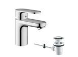 hansgrohe Vernis Blend 70 Waschtischarmatur 71550000 mit Zugstangen-Ablaufgarnitur, chrom