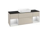 Villeroy und Boch Finion Waschtischunterschrank G742MTHH 160x60,3x50,1cm, Regale White matt lacquer, Sand Matt Lacquer