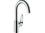 hansgrohe Focus M42 Küchenarmatur 220 1jet 71802000 chrom, schwenkbarer Auslauf 360°