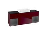 Villeroy und Boch Finion Waschtischunterschrank G742GKHB 160x60,3x50,1cm, Regale Anthracite matt lacquer, Peony Matt