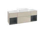 Villeroy und Boch Finion Waschtischunterschrank G741HGHH 160x60,3x50,1cm, Regale Midnight matt lacquer, Sand Matt Lacquer