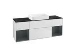 Villeroy und Boch Finion Waschtischunterschrank G742HGMT 160x60,3x50,1cm, Regale Midnight matt lacquer, White matt lacquer