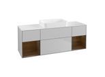 Villeroy und Boch Finion Waschtischunterschrank G741GNGJ 160x60,3x50,1cm, Regale Walnut veneer, Light grey matt