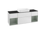 Villeroy und Boch Finion Waschtischunterschrank G742GMMT 160x60,3x50,1cm, Regale Olive matt lacquer, White matt lacquer
