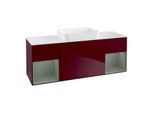 Villeroy und Boch Finion Waschtischunterschrank G741GMHB 160x60,3x50,1cm, Regale Olive matt lacquer, Peony Matt