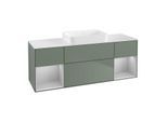 Villeroy und Boch Finion Waschtischunterschrank G741GJGM 160x60,3x50,1cm, Regale Light grey matt lacquer, Olive Matt Lacquer