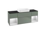 Villeroy und Boch Finion Waschtischunterschrank G742MTGM 160x60,3x50,1cm, Regale White matt lacquer, Olive Matt Lacquer
