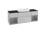 Villeroy und Boch Finion Waschtischunterschrank G742GMGJ 160x60,3x50,1cm, Regale Olive matt lacquer, Light grey matt