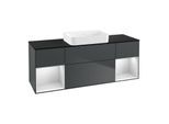 Villeroy und Boch Finion Waschtischunterschrank G742MTHG 160x60,3x50,1cm, Regale White matt lacquer, Midnight Blue Matt Lacquer