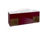 Villeroy und Boch Finion Waschtischunterschrank G741GNHB 160x60,3x50,1cm, Regale Walnut veneer, Peony Matt