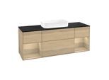 Villeroy und Boch Finion Waschtischunterschrank F742PCPC 160x60,3x50,1cm, Regale Oak Veneer, Oak Veneer
