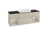 Villeroy und Boch Finion Waschtischunterschrank G742HHHH 160x60,3x50,1cm, Regale sand matt lacquer, Sand Matt Lacquer