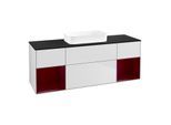 Villeroy und Boch Finion Waschtischunterschrank F742HBMT 160x60,3x50,1cm, Regale Peony matt lacquer, White matt lacquer