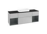 Villeroy und Boch Finion Waschtischunterschrank F742HGGJ 160x60,3x50,1cm, Regale Midnight matt lacquer, Light grey matt