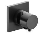 Keuco Ixmo Fertigmontageset 59548131202 Unterputz-3-Wege-Umstellventil, Brausehalter, Griff Comfort, eckig, Schwarzchrom gebürstet