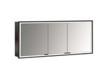 Emco prime Unterputz-Lichtspiegelschrank 949713596 1600x730mm, 3-türig, schwarz/spiegel